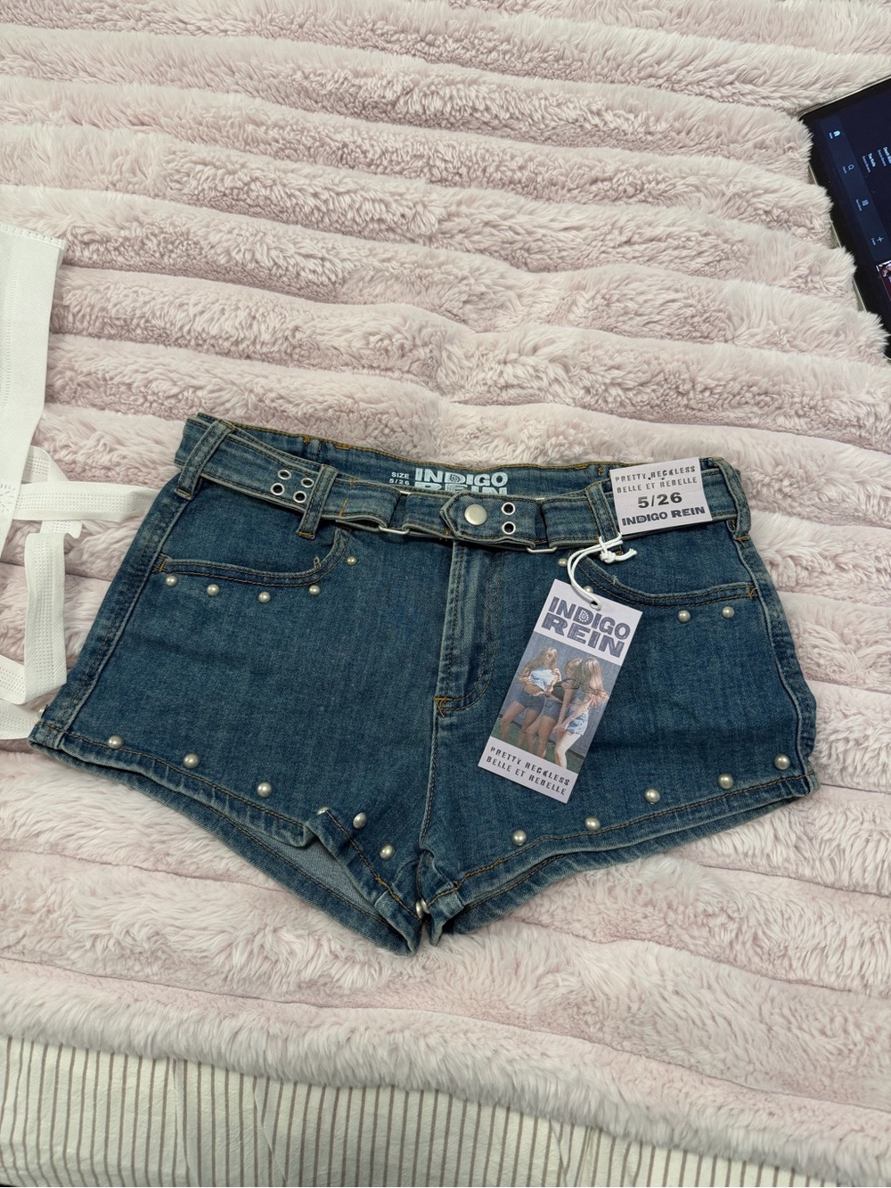 Jean Mini Shorts Studded